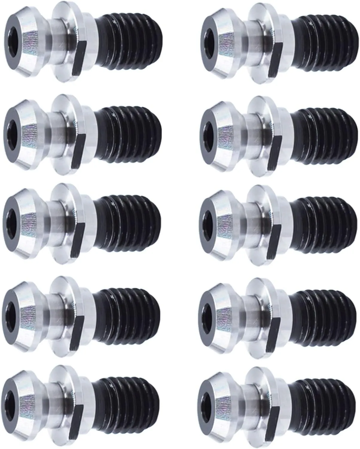 10 Pcs CAT40 45 Degree Pull Stud Retention Knob, 0.74 Inch CAT40 Retention Knob Socket, Replacement for Mazak Fadal HURCO Okuma