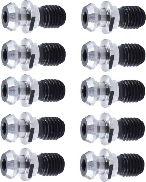 10 Pcs CAT40 45 Degree Pull Stud Retention Knob, 0.74 Inch CAT40 Retention Knob Socket, Replacement for Mazak Fadal HURCO Okuma