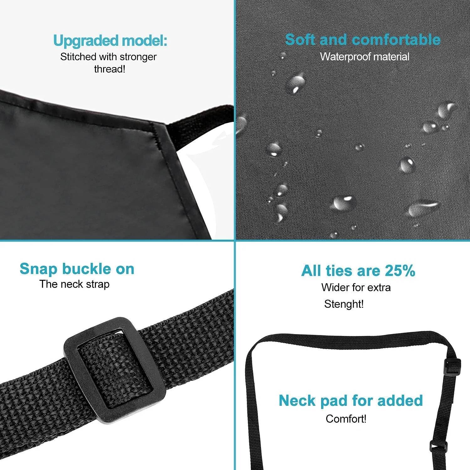 2 Pack Waterproof Rubber Vinyl Apron 40 Inch Chef Aprons for Men Heavy Duty Chemical Work Apron Extra Long Grilling Aprons with Adjustable Bib Apron for Dishwashing Lab Butcher Cooking Kitchen Black