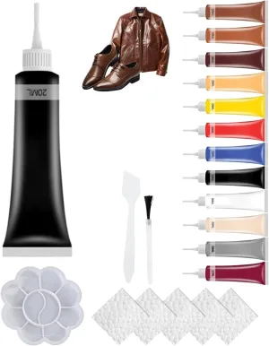 2025 New Advanced Leather Repair Gel, Leather Repair Kit for Car Seat Vinyl Repair Kit, Professional Leather Repair Kit for Car Seat, Multifunctional Couch and Jacket Repair Kit (Black)