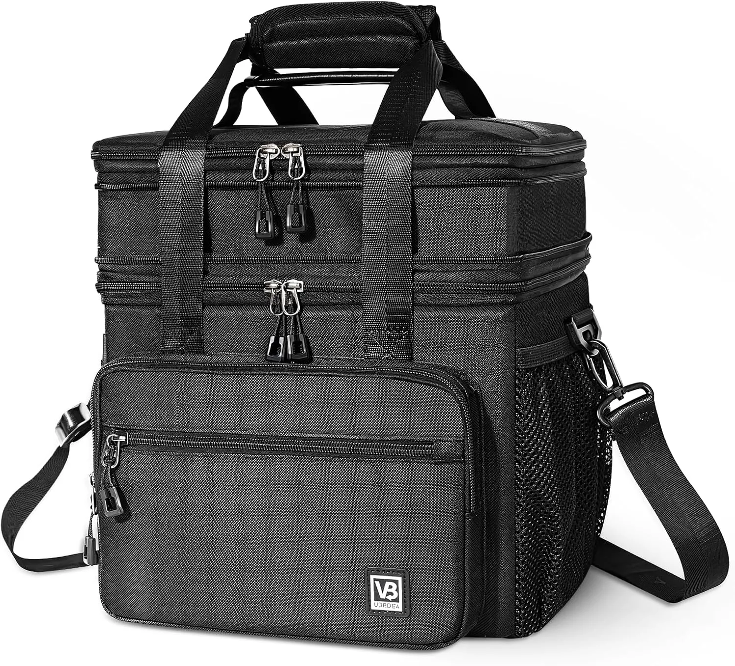 21L Double Deck Large Capacity Lunch Bag Leak-Proof Insulated Lunch Box for Men & Women Adults, Expandable Cooler Bag for Office Travel Picnic, Multi-Pocket Easy to Clean