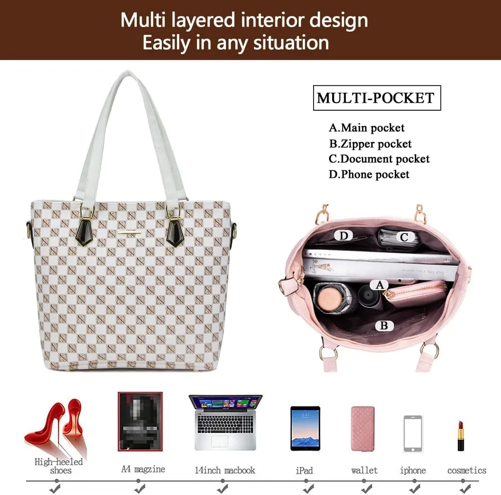 2E-youth Designer Purses and Handbags for Women Satchel Shoulder Bag Tote Top Handle Bag