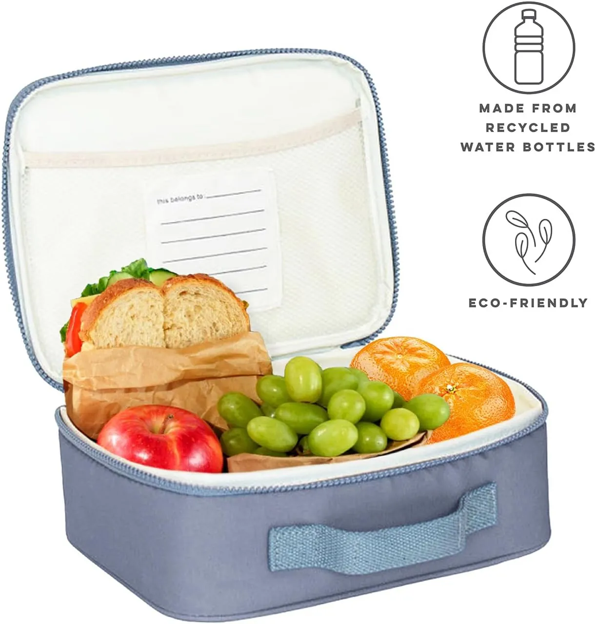 3 Sprouts Lunch Bag for Kids, Boys & Girls – Insulated Lunch Box for Boys and Girls – Perfect for School and Travel - Loncheras Para Niños y Niñas - Blue