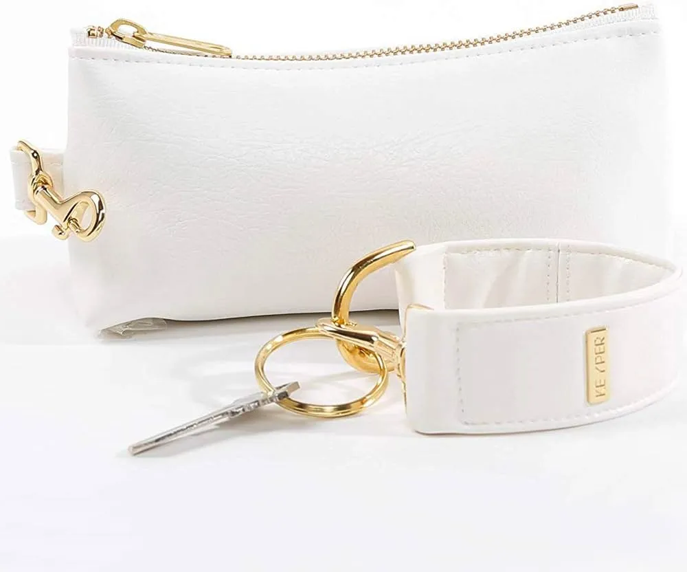 4-Piece Wristlet Set - Key Ring Bracelet & 3 Women’s Bags Womens Faux Leather Purses & Handbags Classic Clutch Purse
