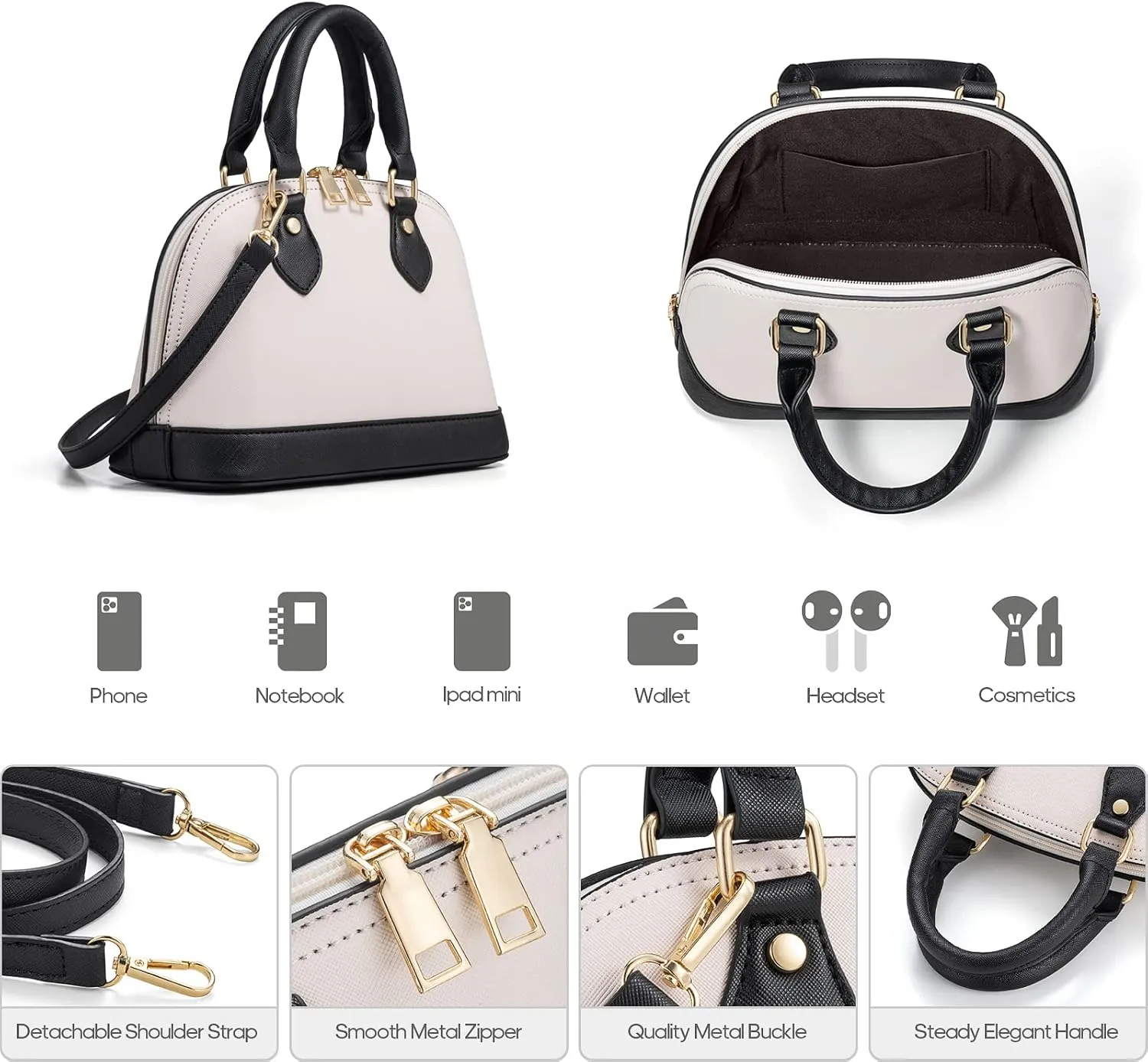 4PCS Women Fashion Handbags Purses Wallet Tote Shoulder Bags Casual Crossbody Bags, Best Valentine's Day Gift for Ladies Girls, Satchel Purse Set 4pcs