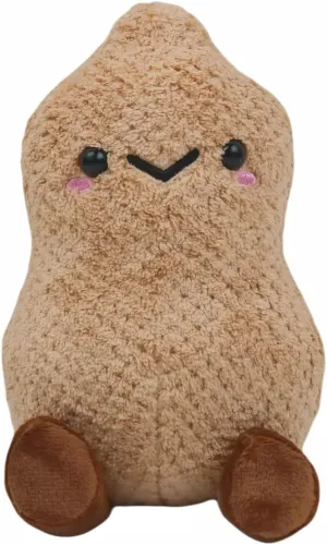 6.5" Smiling Peanut Plush Toy Amuseable Groundnut with Legs Stuffed Doll Kids Bedtime Companion