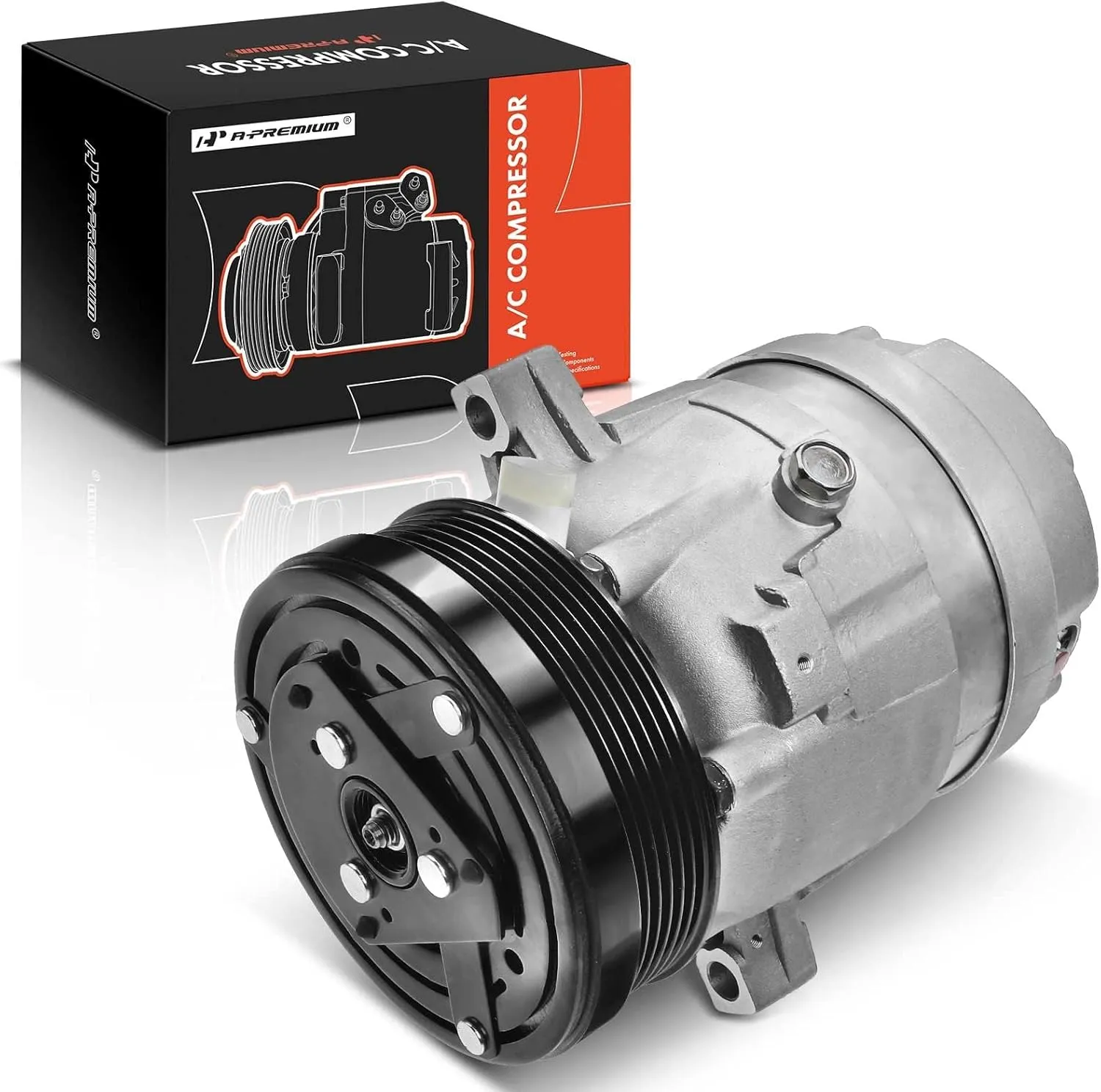 A-Premium Air Conditioner AC Compressor with Clutch Compatible with Buick LeSabre, Park Avenue, Riviera & Oldsmobile 88, 98, LSS, Regency & Pontiac Bonneville, 1996-2005 3.8L