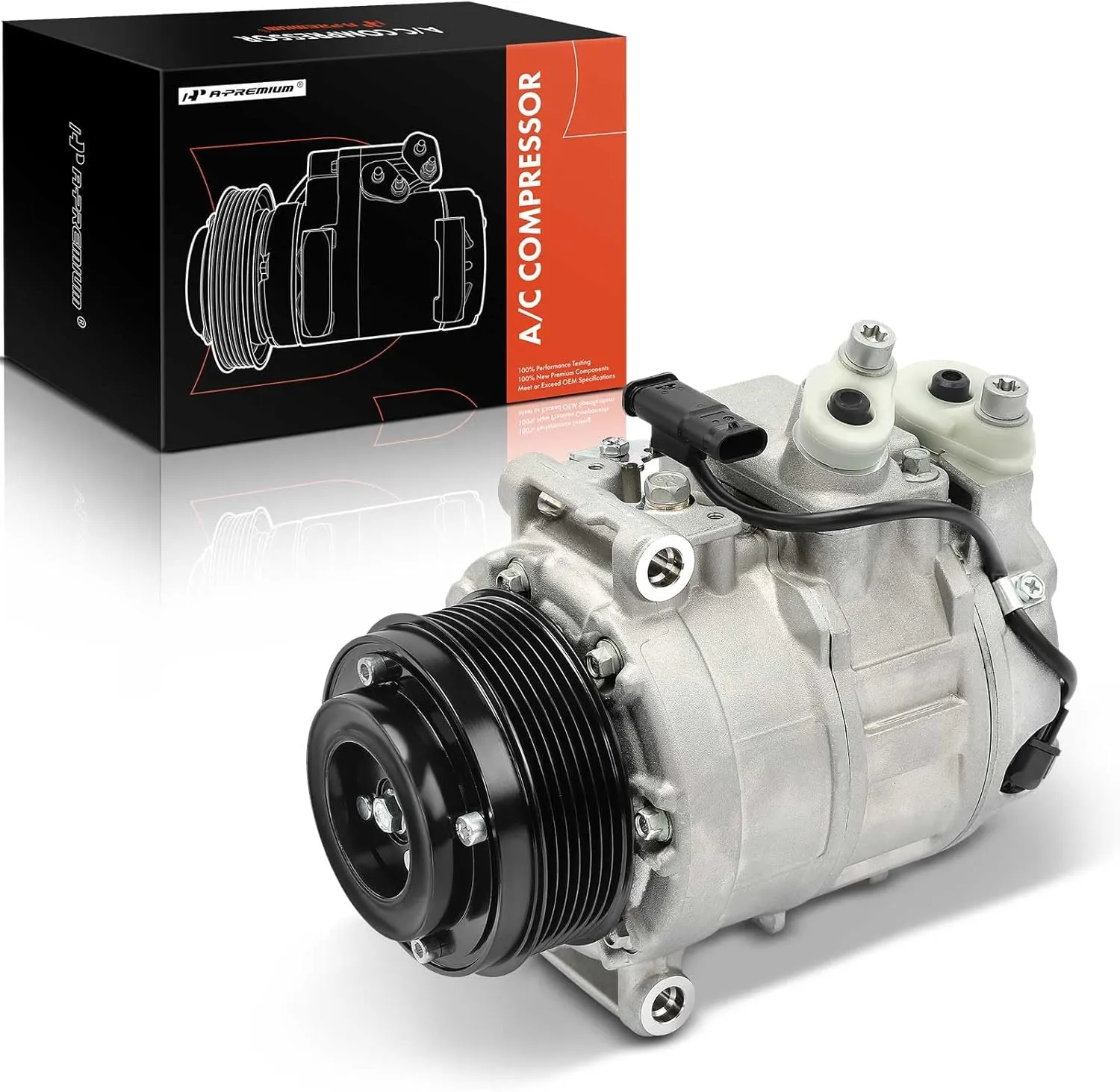 A-Premium Air Conditioner AC Compressor with Clutch Compatible with Mercedes GLE43 AMG GLS450 GLS550 GLS63 AMG, GLE63 AMG 2016-2019, 7 Grooves