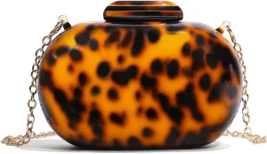 Acrylic Clutch Purses for Women formal, Evening Bags with Gold Chain for Party Anniversary