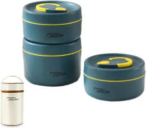 Adult Lunch Insulated Food Box Set Insulated Food Container For Adults Stainless Steel Lunch Box With Storage Bag