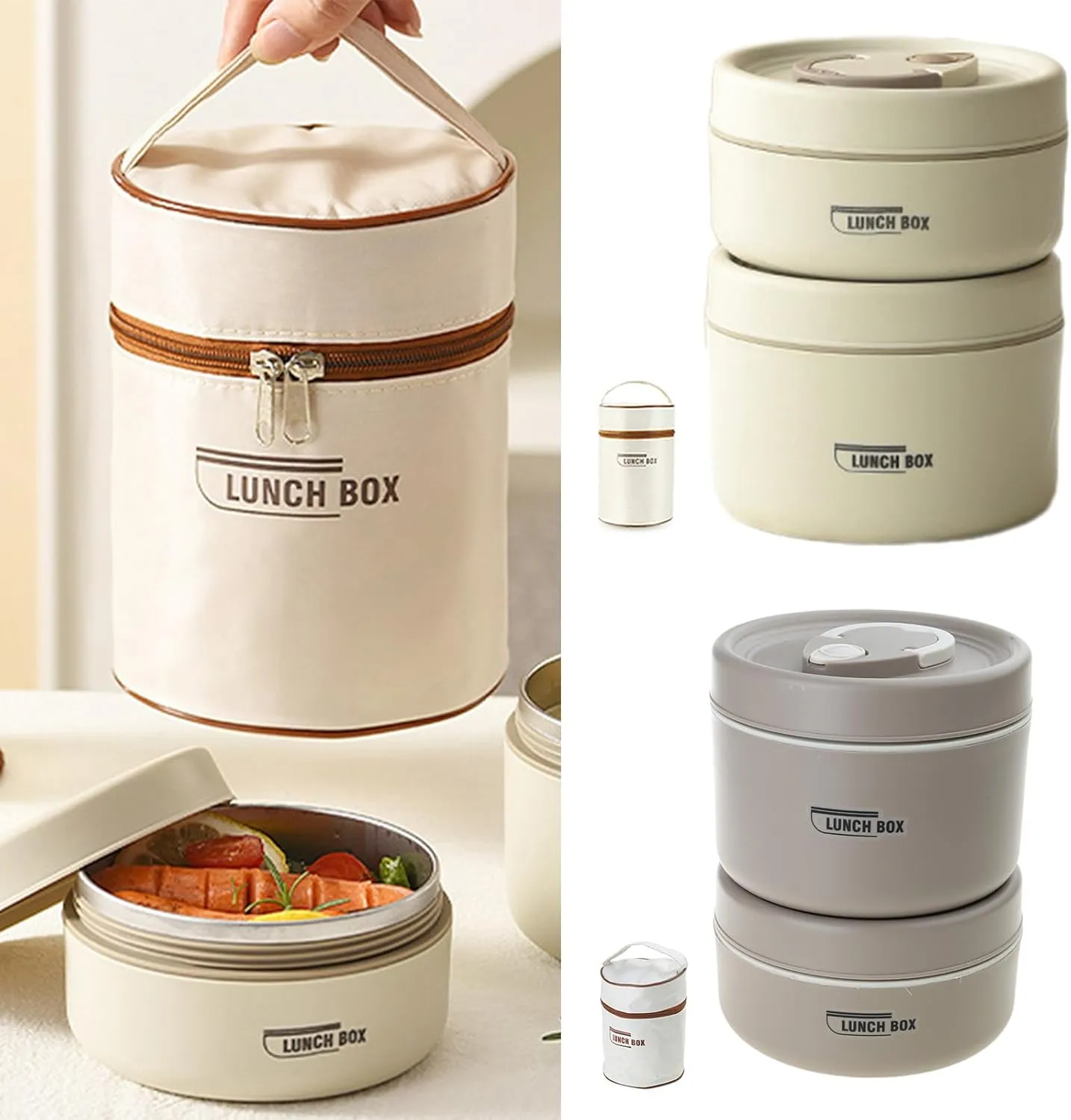 Adult Lunch Insulated Food Box Set Insulated Food Container For Adults Stainless Steel Lunch Box With Storage Bag