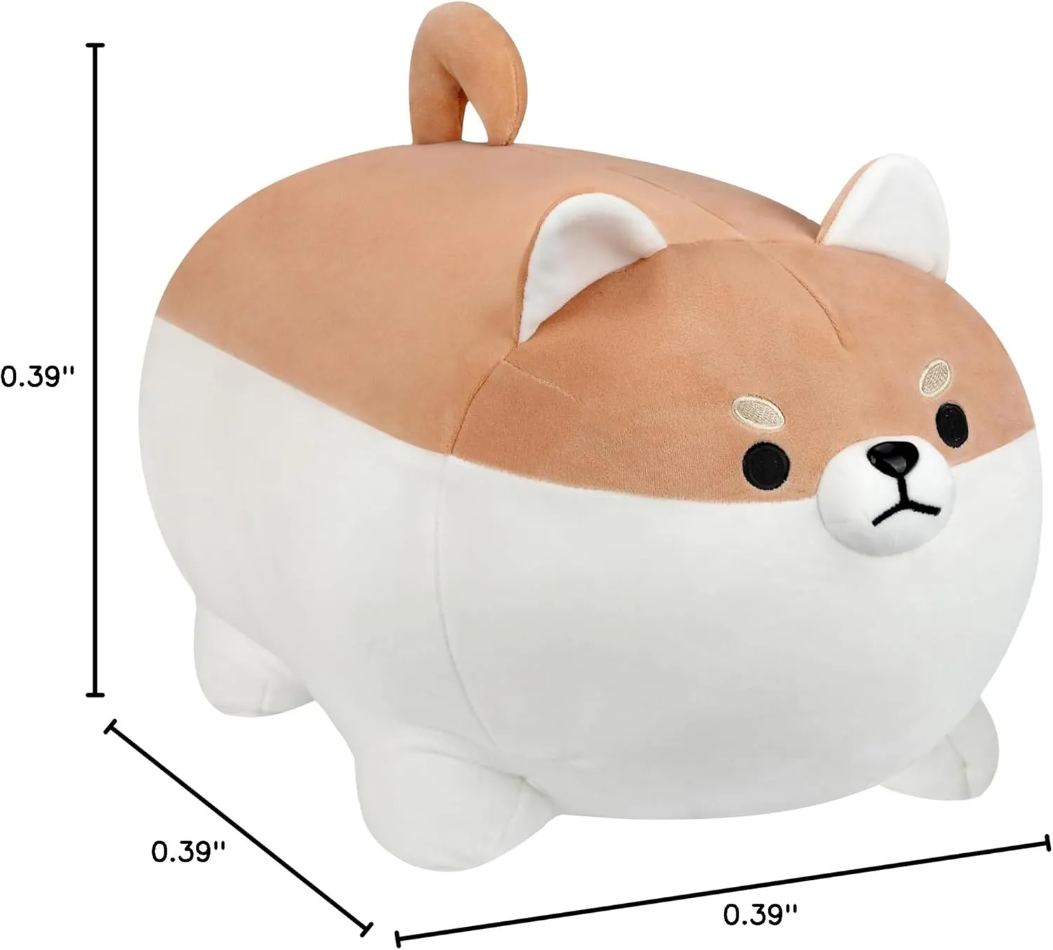 AFAN Shiba Inu Stuffed Animal Plush Kawaii Corgi Dog Plush Pillows Cute Soft Dog Toy Plushies Gifts for Boys Girls Kids (Brown, 11.8 Inch)