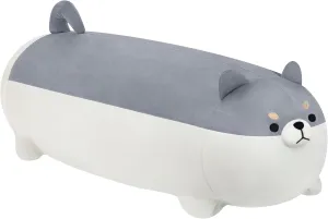 AFAN Shiba Inu Stuffed Animal Plush Kawaii Corgi Dog Plush Pillows Cute Soft Dog Toy Plushies Gifts for Boys Girls Kids (Gray, 27.5 Inch)
