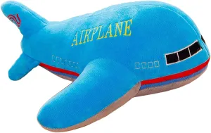 Airplane Plush Aircraft Toy Stuffed Blue Plane Pillow Gifts for Boys Kids 15.7"