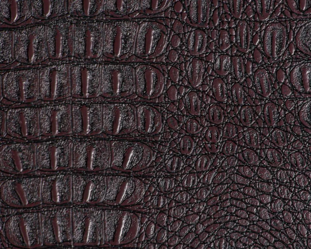Alligator Prints Fabric Vinyl Faux Leather Animal Skin Upholstery 54" Width Auto Upholstery Tablecloth Mats Purses (Brown)