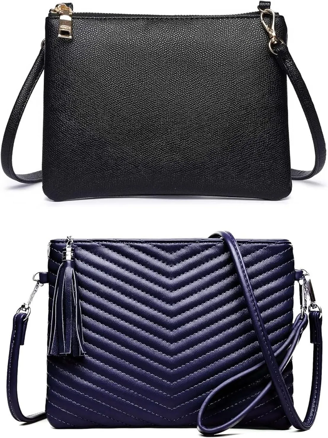 AMELIE GALANTI small crossbody purse for women，Soft Leather small cluth Handbag with Wristlet
