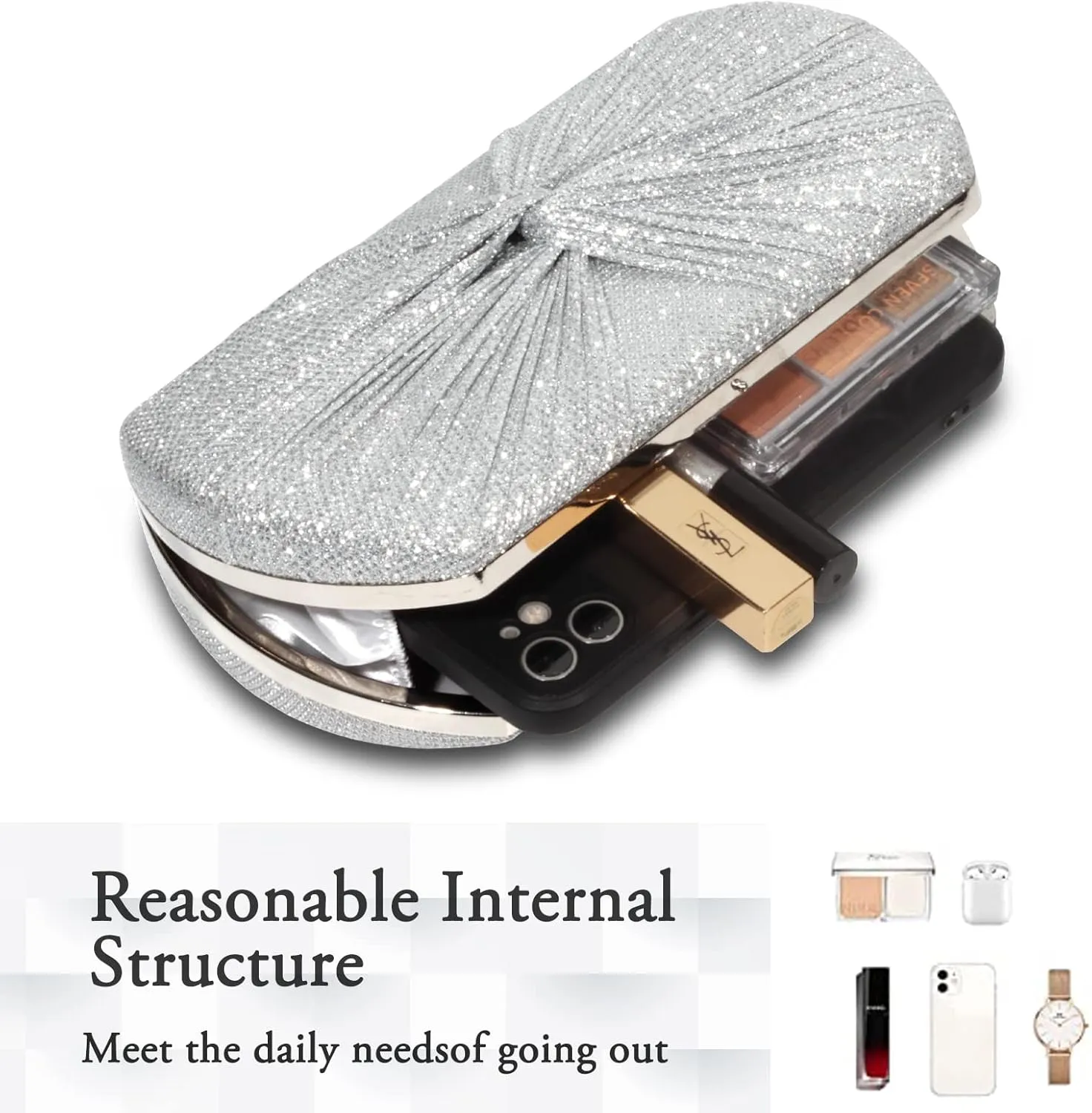 AOYUNHUI Clutch Purses for Women Wedding Cross Body Bag Purses for Women Wedding Prom Party Club
