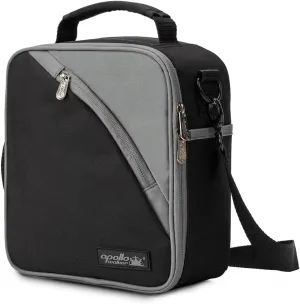 apollo walker Lunch Box for Men - Reusable Insulated Portable Lunch bags, Mens Lunchbox for Work Adults Office Picnic and Travel (Black)