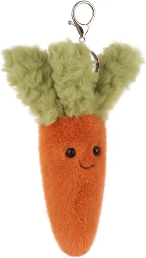 Apricot Lamb Carrot Cute Keychain, Soft Stuffed Plush Keychain Toys for Kids’ Backpack, Purse, 6.3 Inches