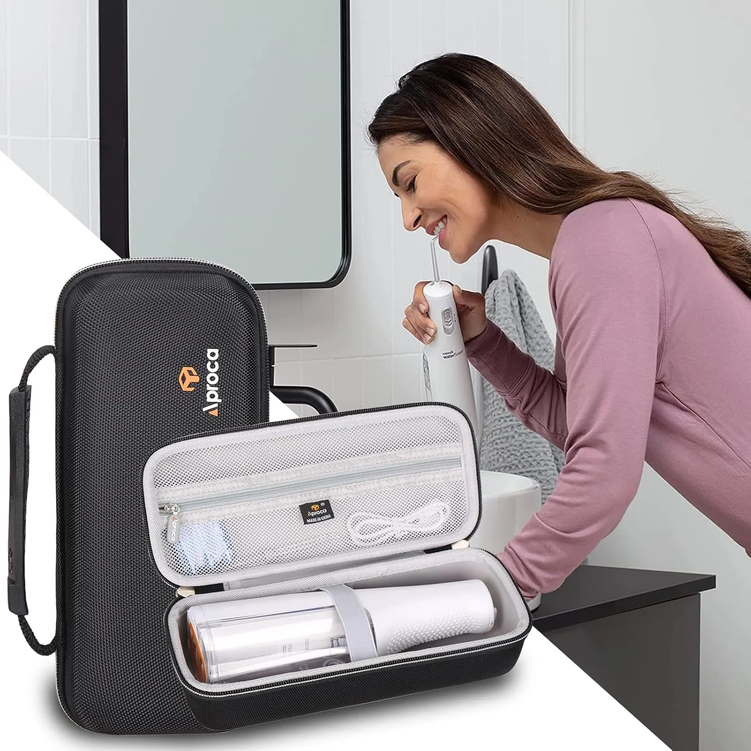 Aproca Hard Travel Storage Case, for Waterpik WF-02 Cordless Water Flosser and Accessories