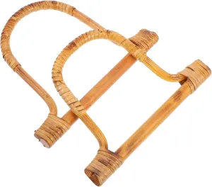 Artibetter Rustic Rattan Handbag Handle Decorative Handle Comfort Grip for Purse DIY