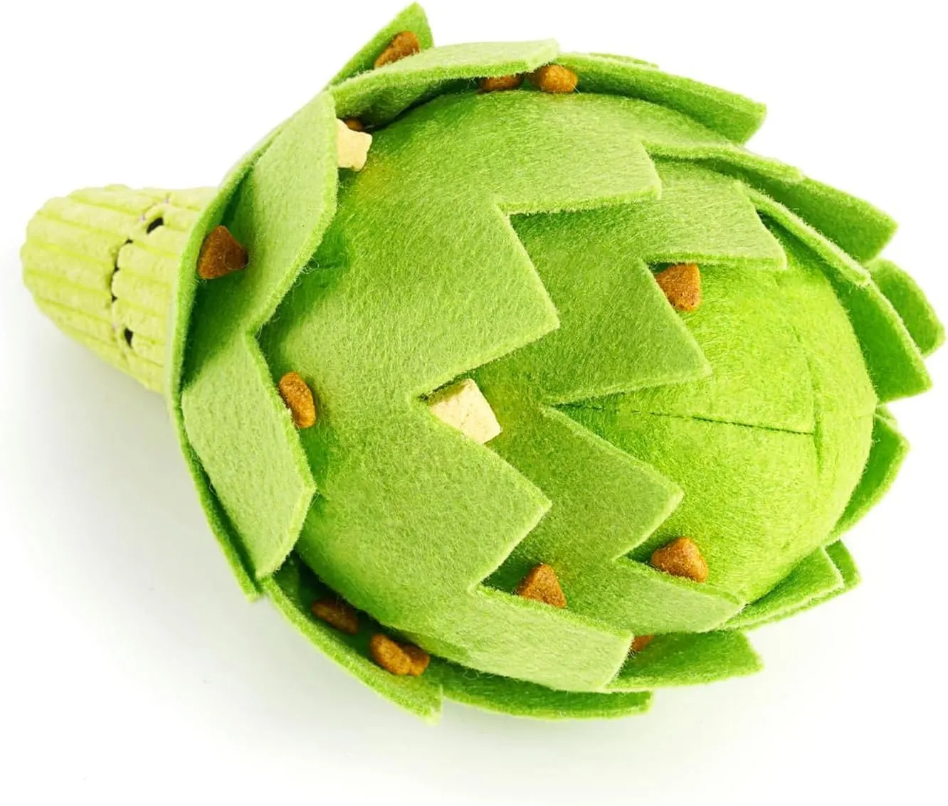 Artichoke Snuffle Toy for Dogs, Interactive Dog Treat Puzzle, Puppy Plush Chew Toy, Machine Washable Dog Enrichment, Made of Recycled Materials, All Breed Sizes, Artichoke