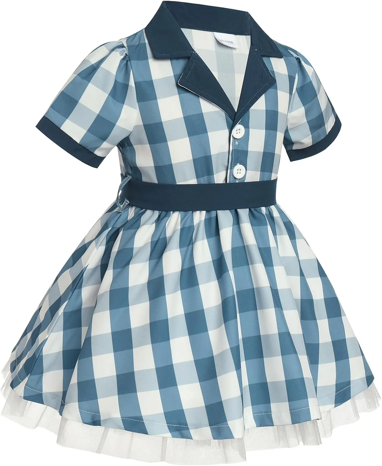 Baby Girls Housewife Cosplay Costume 50s 60s Polka Dot Apron Dress Headband Toddler First Halloween Birthday Outfits