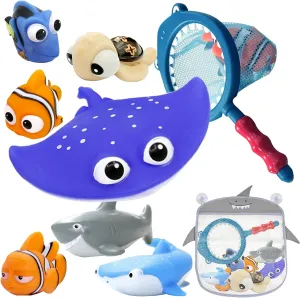 Bath Toys for Kids No Hole Mold Free Bath Toys for Toddlers with Storage Bag for Bath Shower Birthday Gifts Summer Beach Pool Activity, Perfect for Children's Day Present