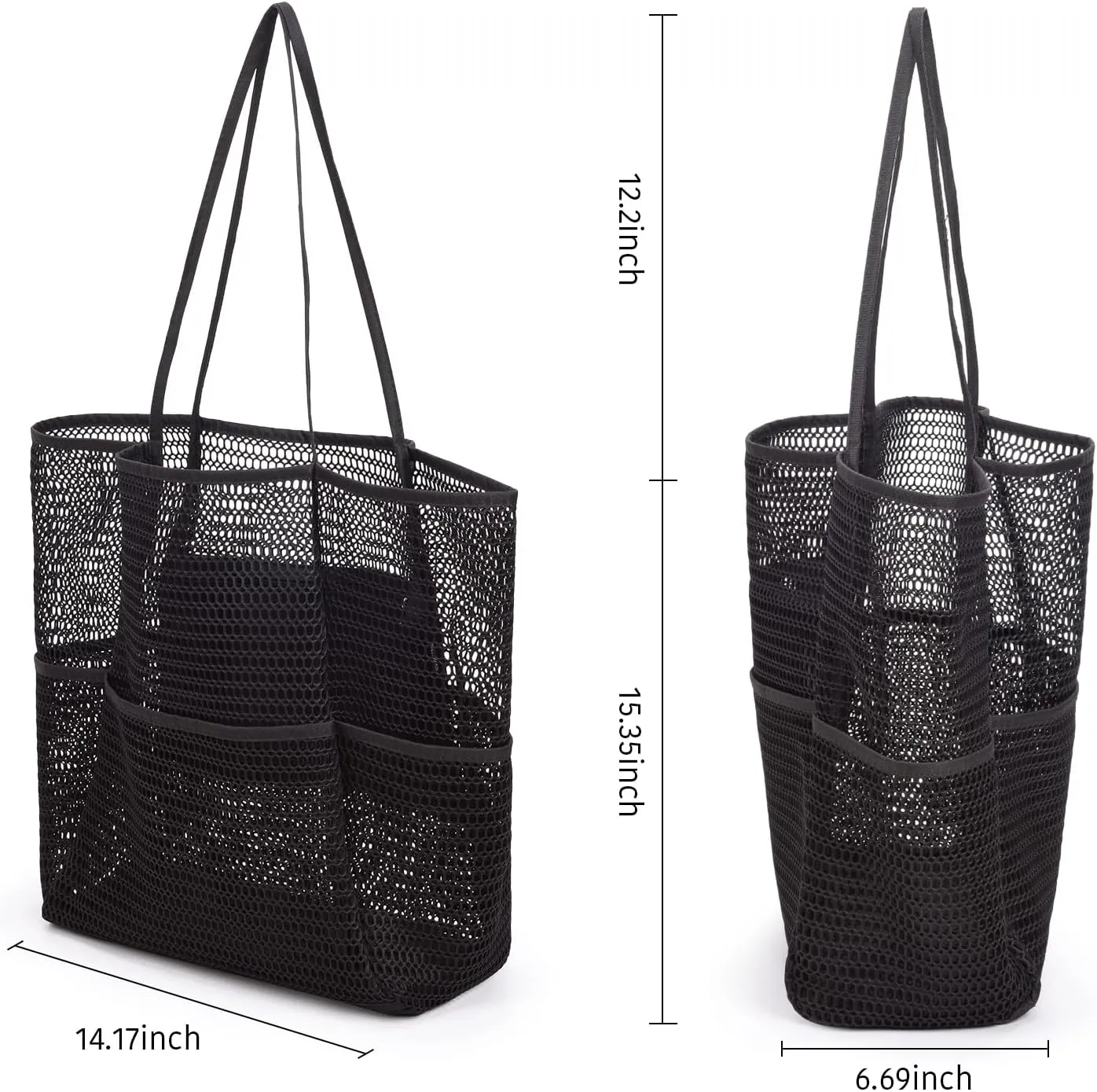 Beach Bag - Mesh Tote Bag Beach Vacation Clothes for Women Pool Bag for Travel Pool Family Cruise Essentials 2025