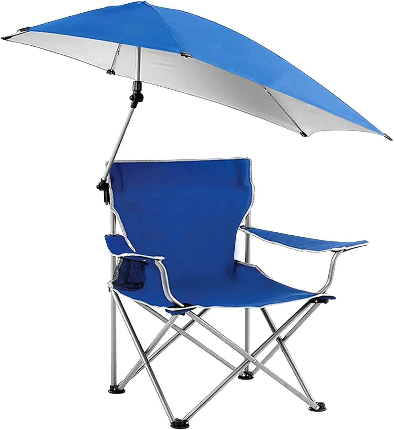 Beach Chair with Canopy Shade, Portable Folding Chair with Cup Holder and Carry Bag Durable 600D Oxford Canopy Chair for Camping, Beach, Tailgates, Fishing Support 220LBS