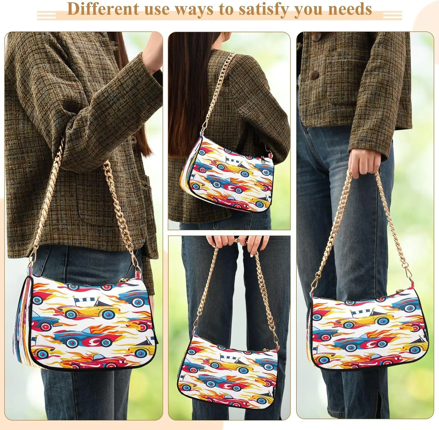 Beach Scene Cats Cute Clutch Purses for Women, Crossbody Bag
