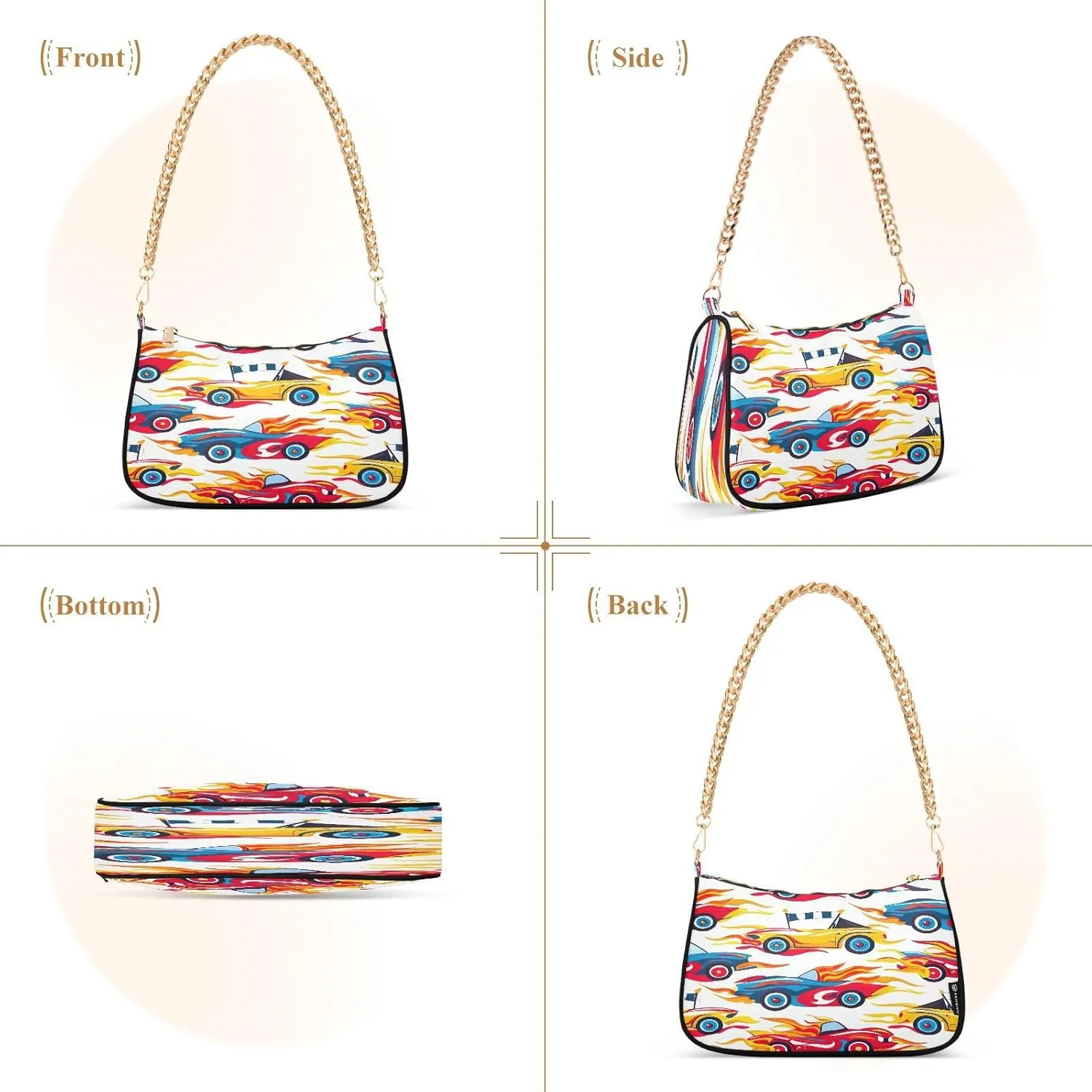 Beach Scene Cats Cute Clutch Purses for Women, Crossbody Bag
