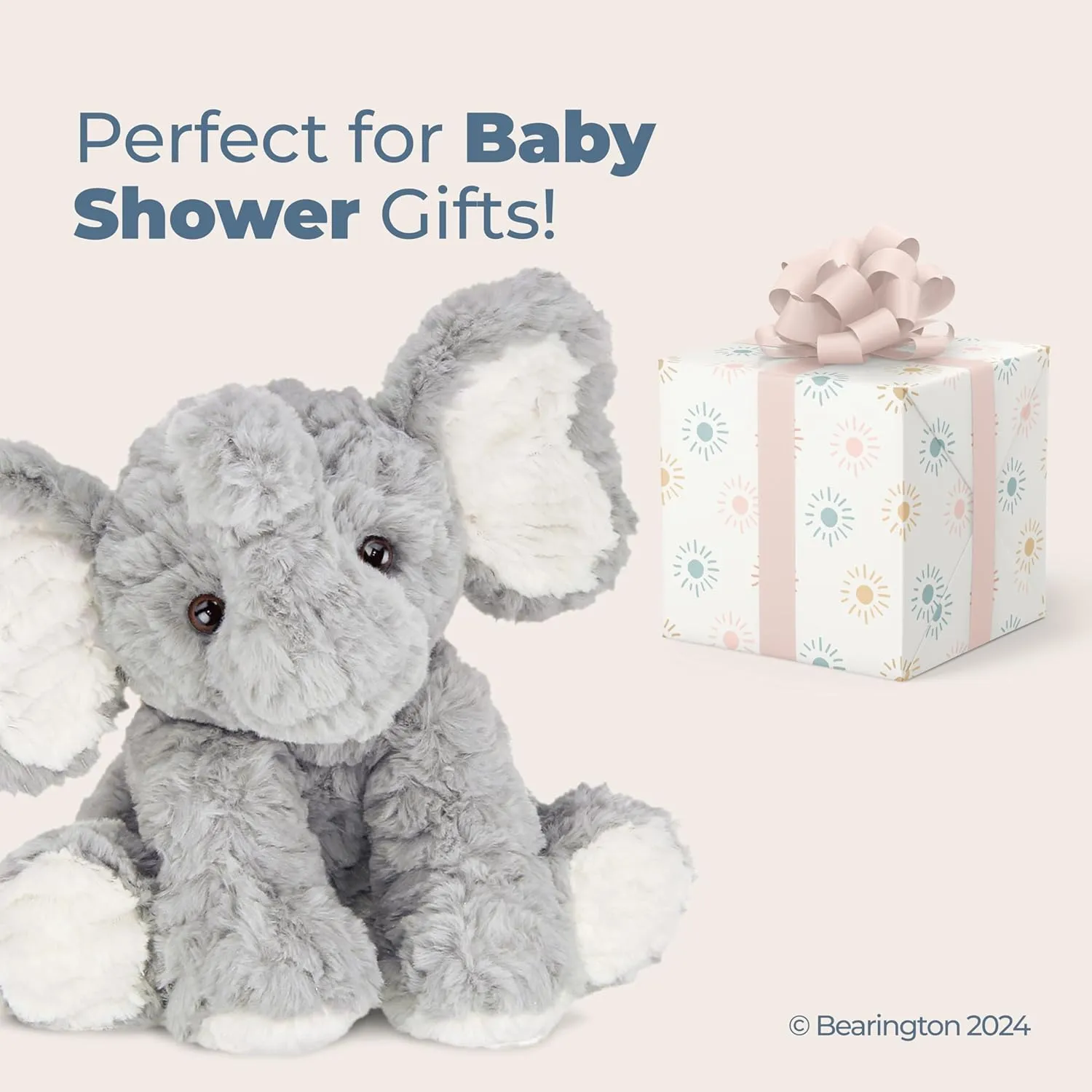 Bearington Dinky The Elephant 11 Inch Stuffed Elephant - Stuffed Animal - Plush Elephant