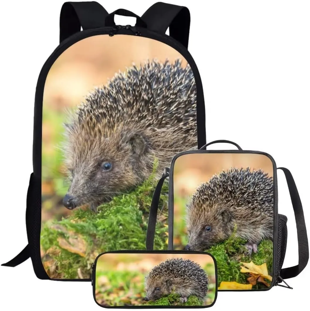 Beauty Collector Agouti Backpack Set for Girls Kids, Animal School Bag Lunch Bag and Pencil Case for Boys