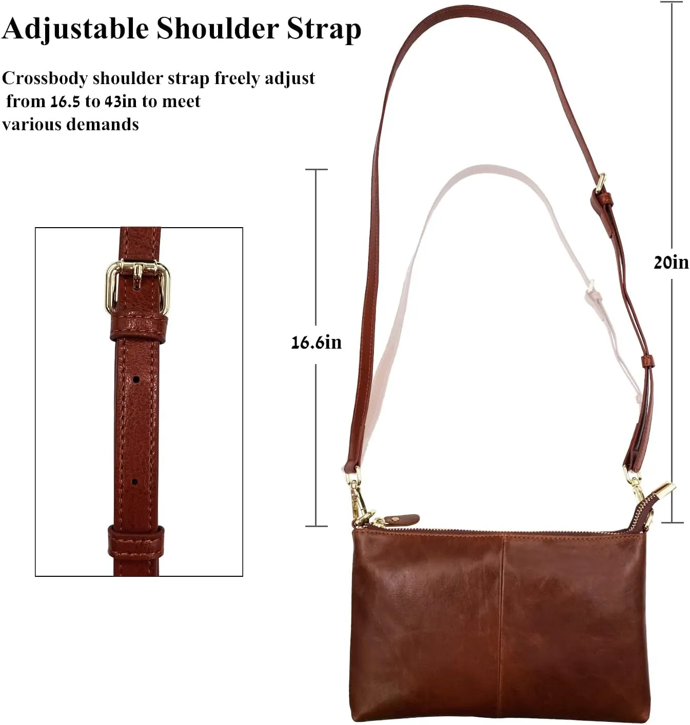 Beurlike Leather Wristlet Wallet Clutch Purses For Women Small Crossbody Phone Bags