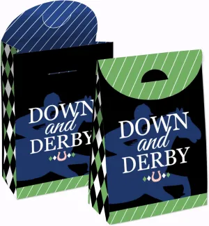 Big Dot of Happiness Kentucky Horse Derby - Horse Race Gift Favor Bags - Party Goodie Boxes - Set of 12