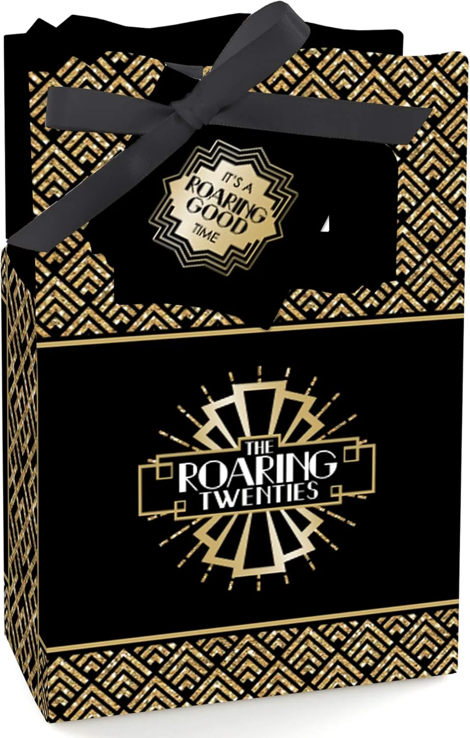 Big Dot of Happiness Roaring 20's - 1920s Art Deco Jazz Party Favor Boxes - Set of 12