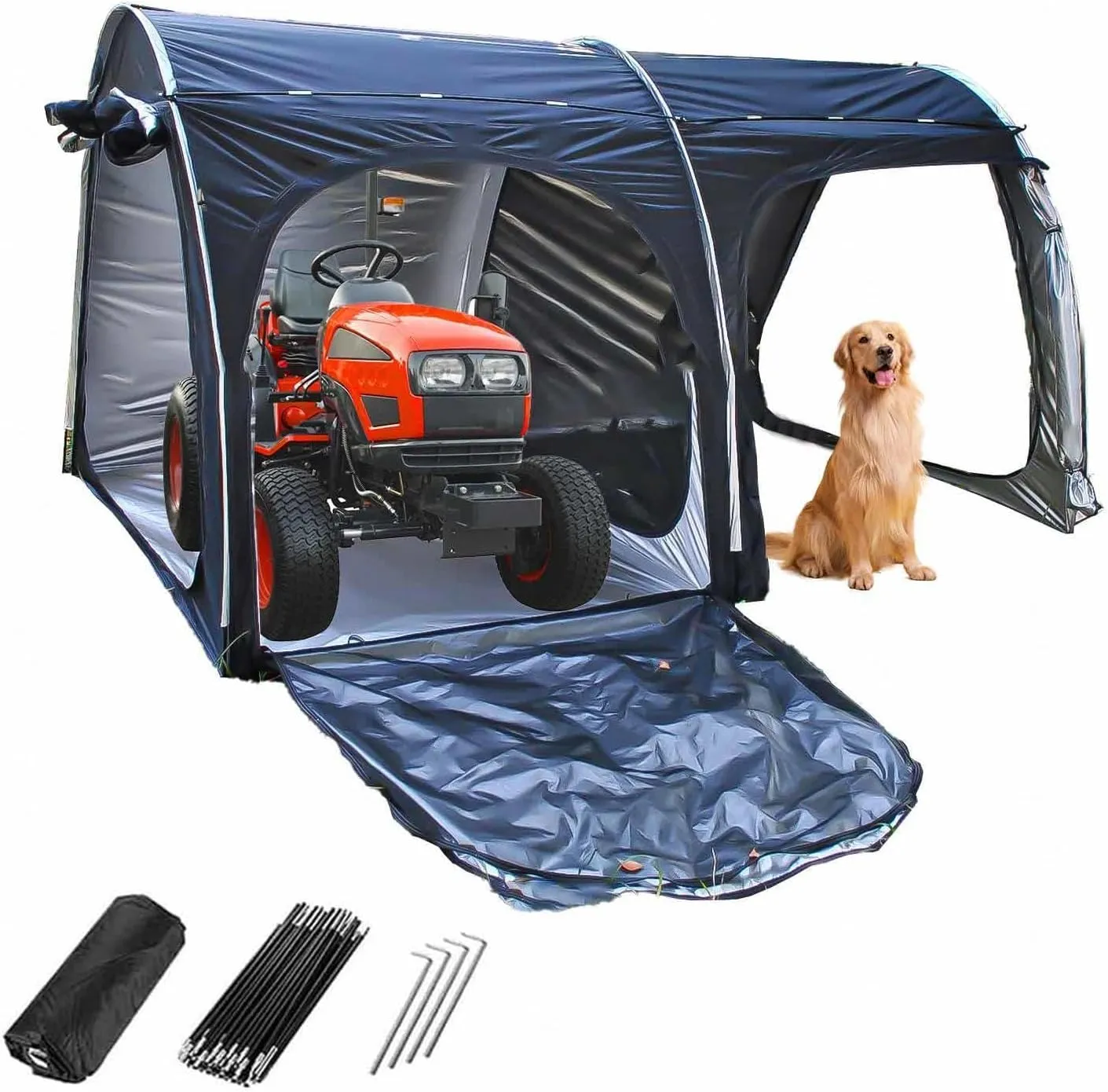Bike Storage Tent with Ventilation Mesh Bike Shed Protect Against Wind, Rain, Snow, Dust Outdoor Sheds Bicycle Tent