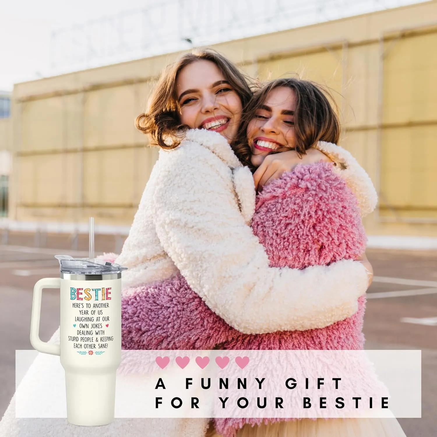 Birthday Gifts for Women Friendship - Gifts for Friends - Mothers Day Gift for Friends - Friendship Gift for Women Friend - Birthday Bestie Ideas for Friend - 40 Oz Tumbler