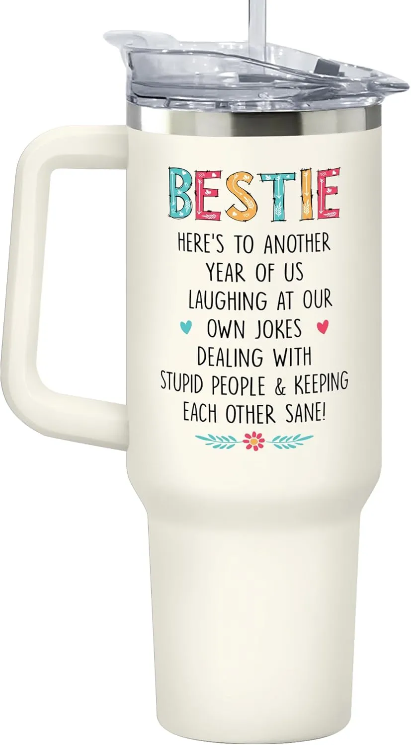 Birthday Gifts for Women Friendship - Gifts for Friends - Mothers Day Gift for Friends - Friendship Gift for Women Friend - Birthday Bestie Ideas for Friend - 40 Oz Tumbler