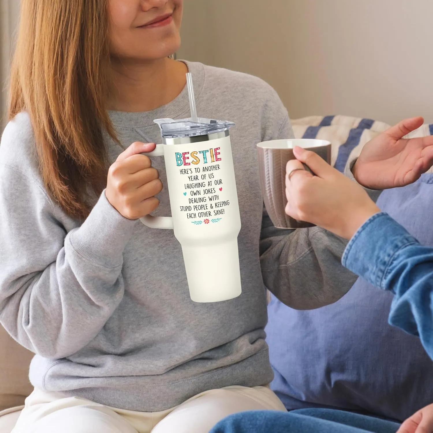 Birthday Gifts for Women Friendship - Gifts for Friends - Mothers Day Gift for Friends - Friendship Gift for Women Friend - Birthday Bestie Ideas for Friend - 40 Oz Tumbler