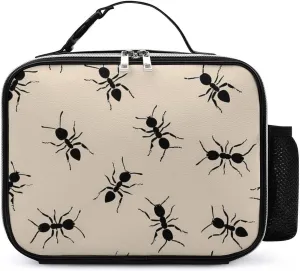 Black Ants Portable Lunch Box Bag Tote Reusable Insulated Lunchbox Containers Leakproof Work Picnic