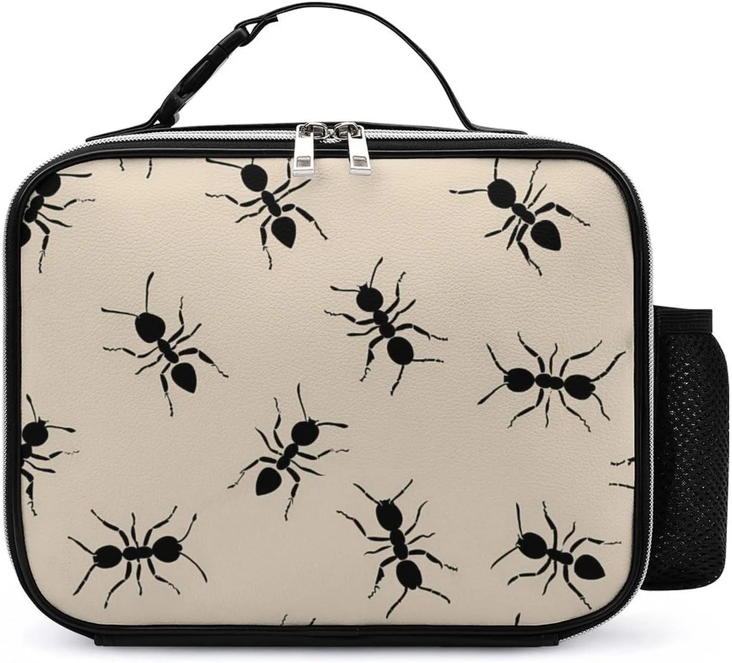 Black Ants Portable Lunch Box Bag Tote Reusable Insulated Lunchbox Containers Leakproof Work Picnic