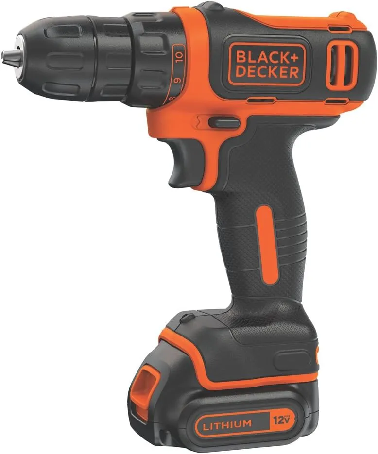 BLACK DECKER 12V MAX Cordless Drill/Driver, Battery and Charger Included (BDCDD12C)