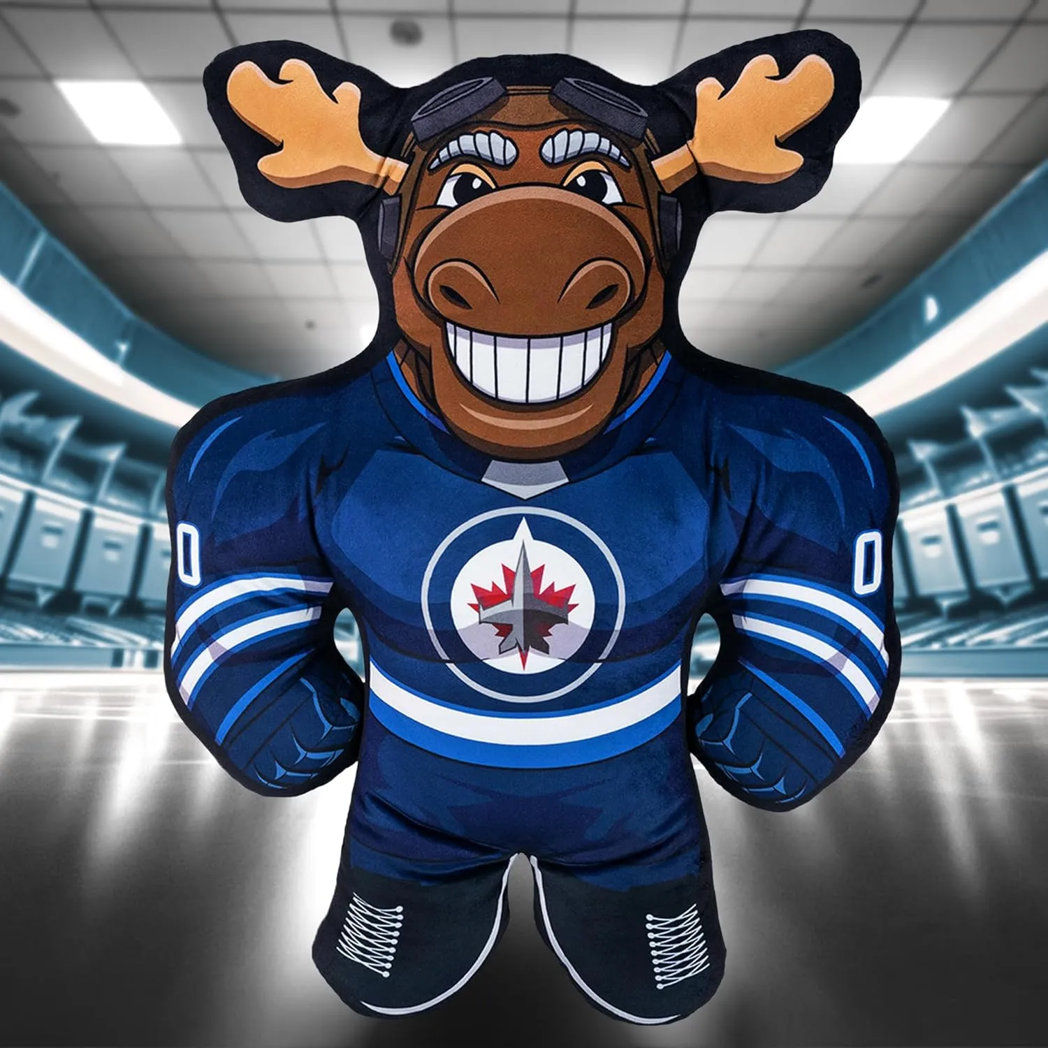 Bleacher Creatures Winnipeg Jets Mick E. Moose 24" NHL Mascot Bleacher Buddy - Soft Plush Toy