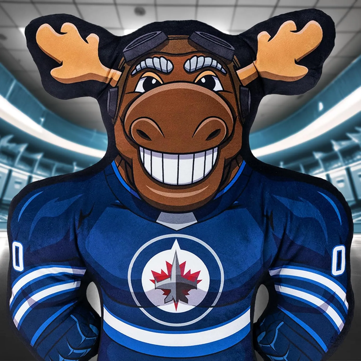 Bleacher Creatures Winnipeg Jets Mick E. Moose 24" NHL Mascot Bleacher Buddy - Soft Plush Toy
