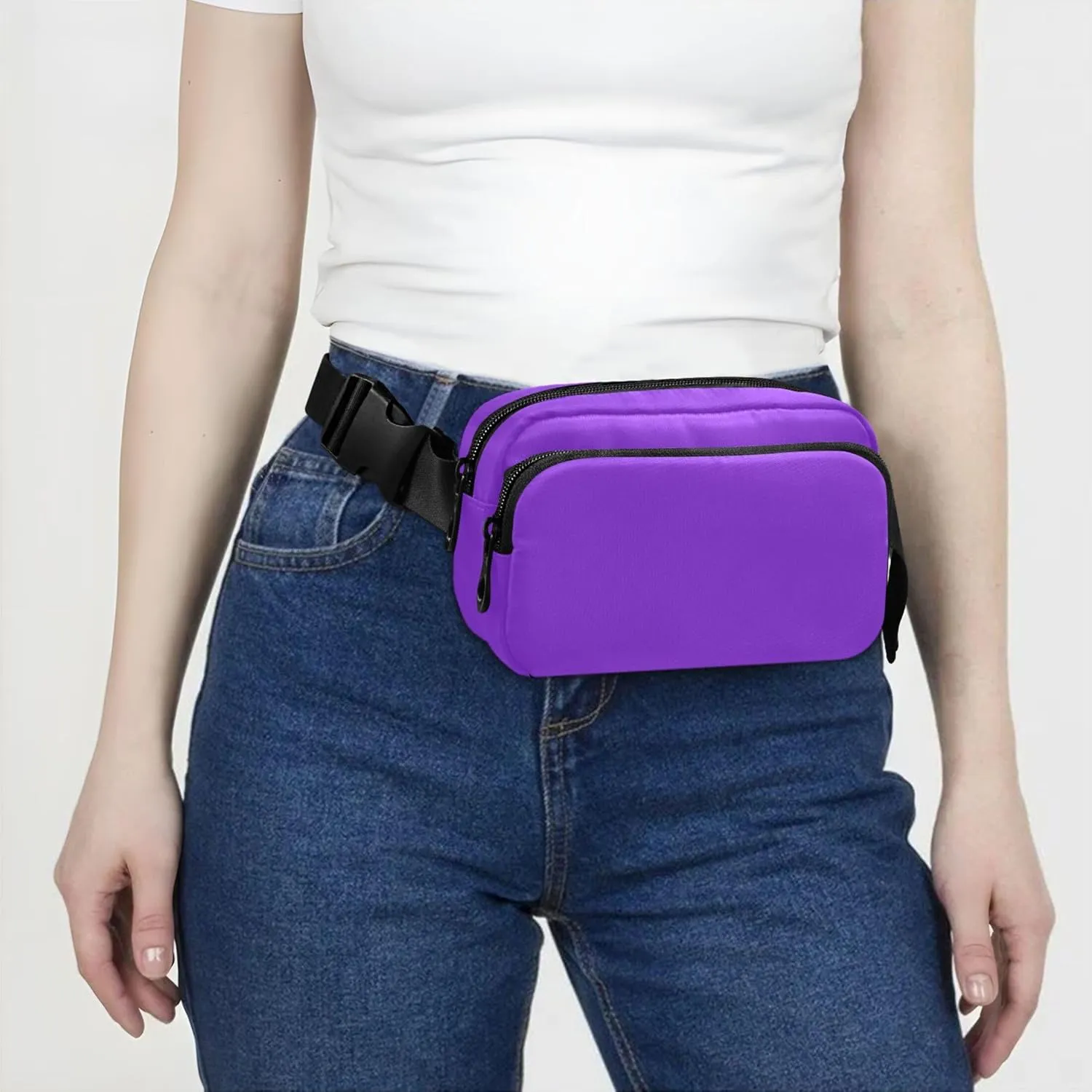 Blue Violet Women Fanny Packs Funny Hip Bag Belt Pouch Waterproof Waist Pack for Women