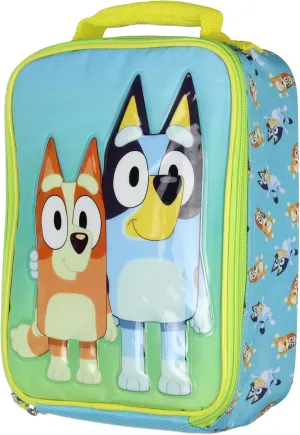 Bluey Kids Lunch Box Bluey And Bingo Raised Character Insulated Lunch Bag Tote For Hot And Cold Food, Drinks, And Snacks