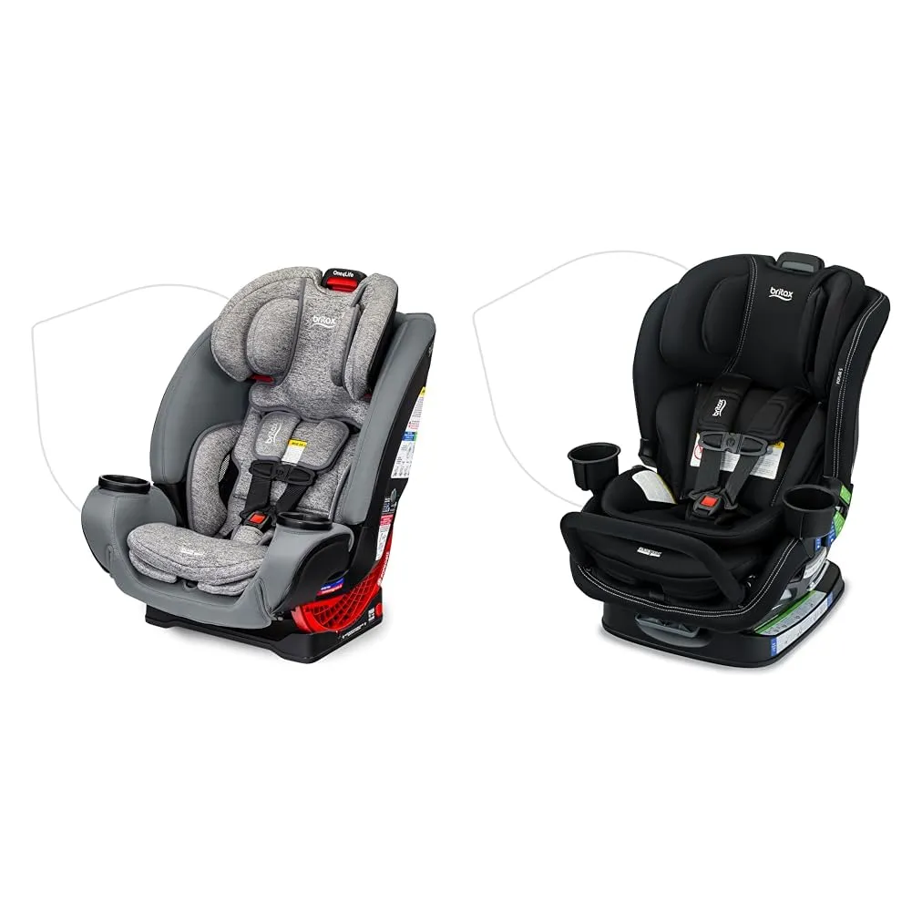 Britax One4Life Convertible Car Seat and Poplar S Convertible Car Seat Bundle, Rear/Forward Facing Infant to Booster Seats from 5 to 120 lbs