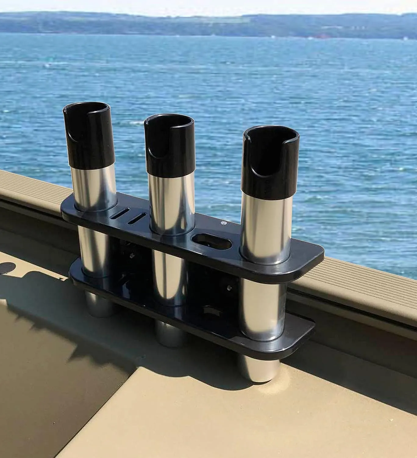 Brocraft 3 Rods Storage For 90 Degree Boat Track System/Lund Sport Track Rod Holder/Versatrack Track Rod Holder